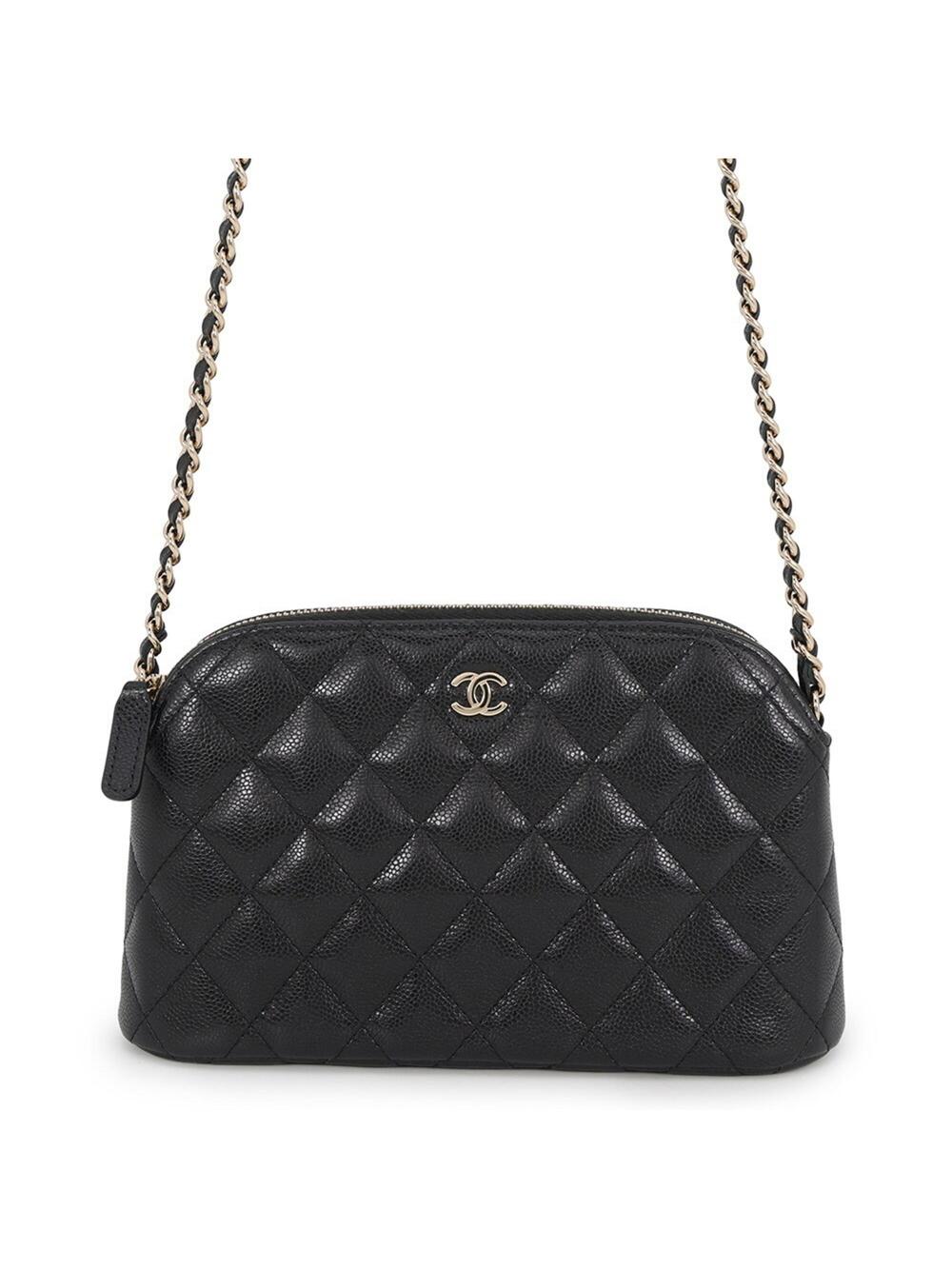 Chanel Cc Dome Zip Clutch With Chain #376854C37B